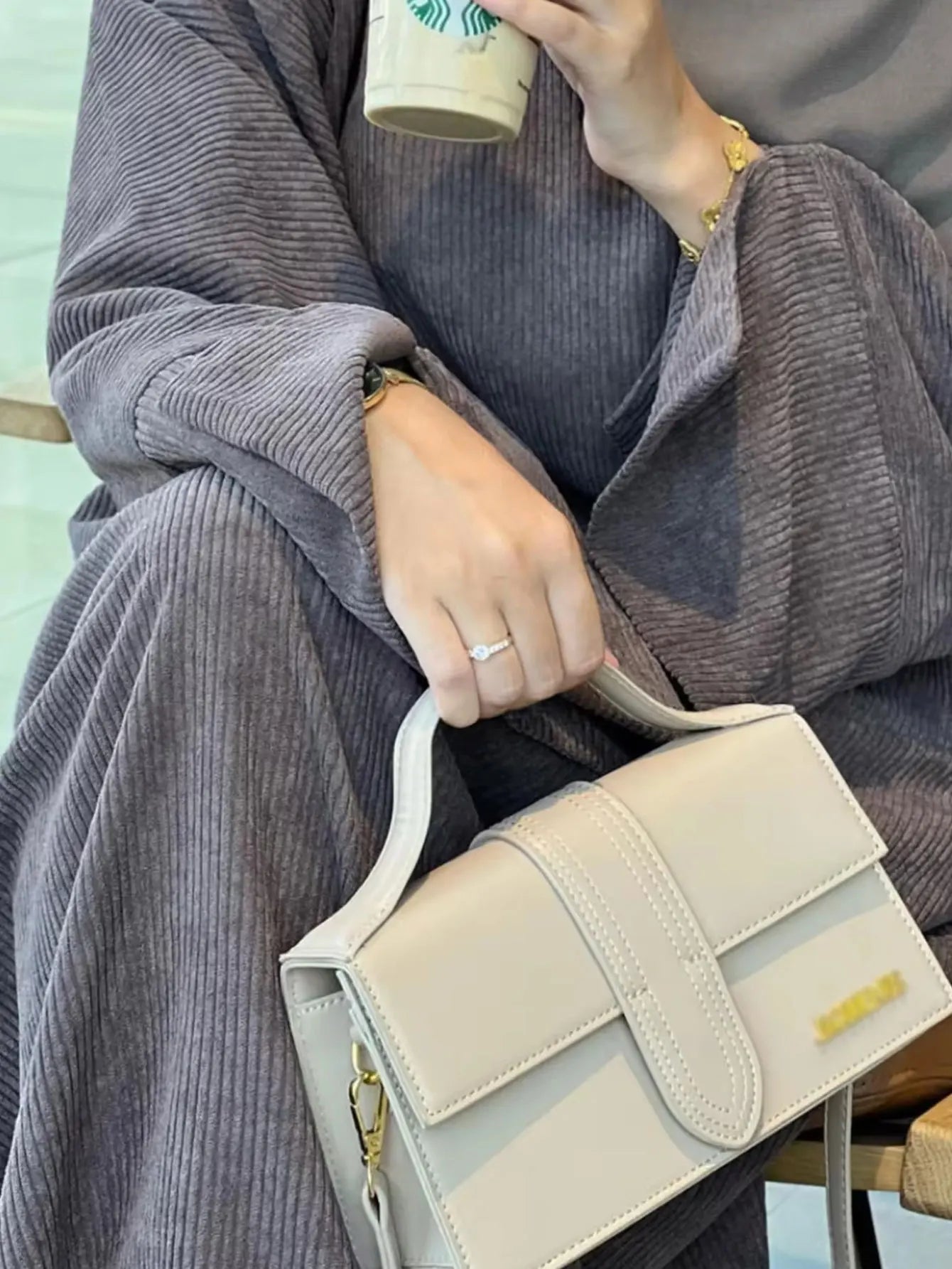 Velour Grace Corduroy Abaya