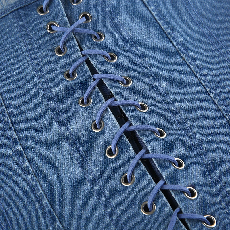 So Dramatic Denim Corset