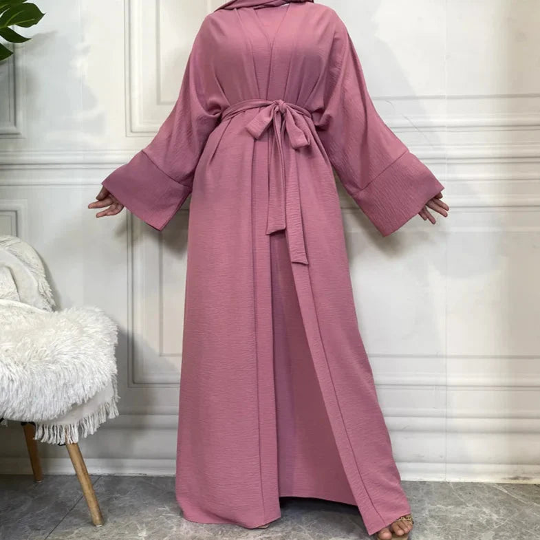 Timeless Simplicity Belted Abaya
