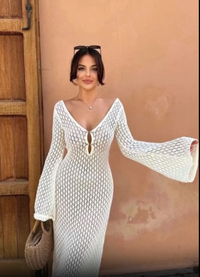 Oceana Hollow Weave Dress