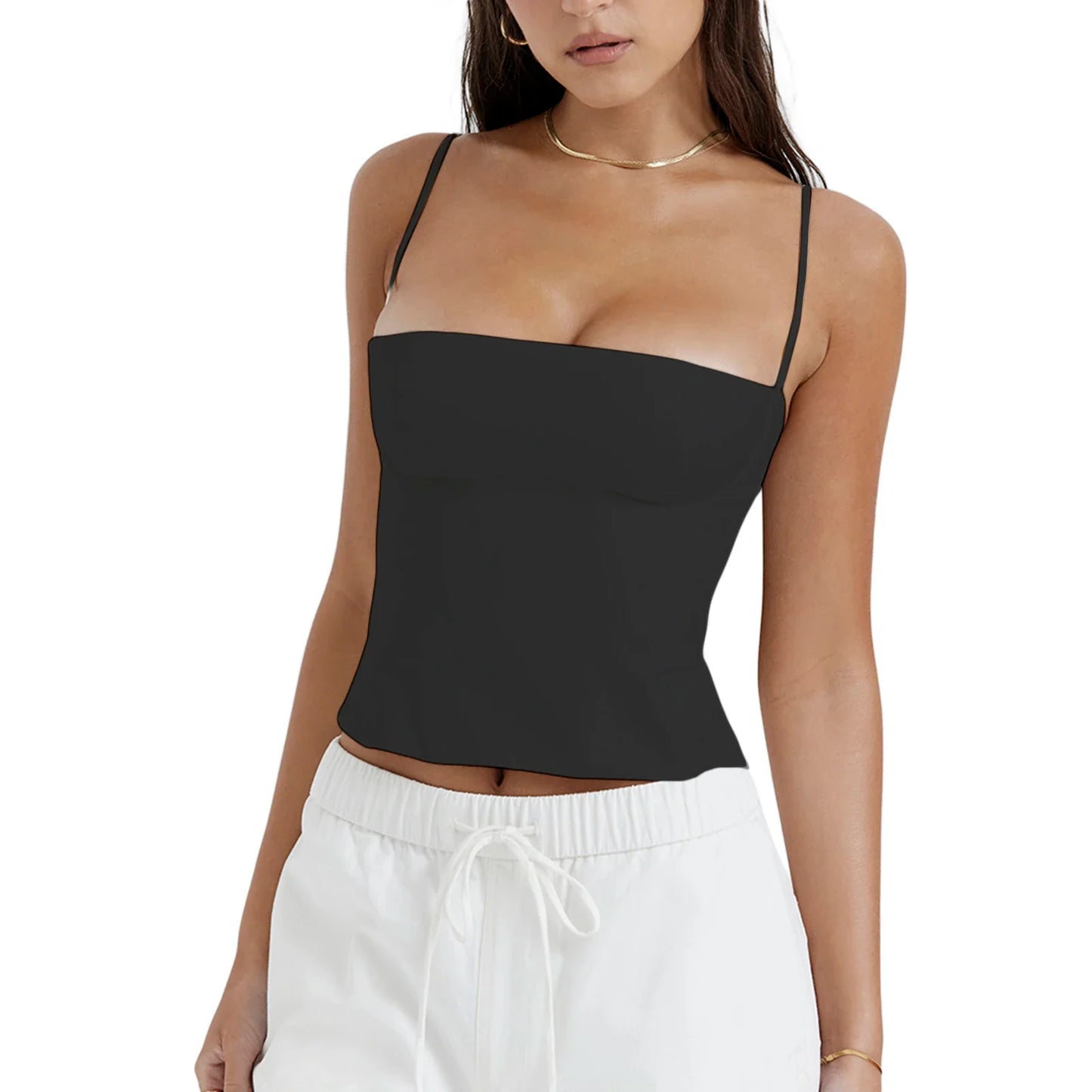 Sleek Spaghetti Strap Corset Top