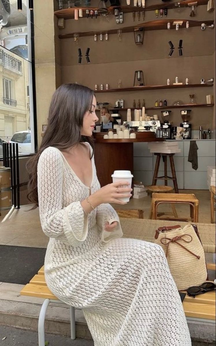 Oceana Hollow Weave Dress