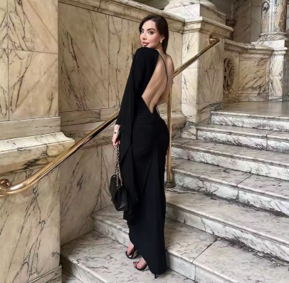 Lyra Sculpted Drape Dress