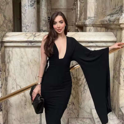 Lyra Sculpted Drape Dress