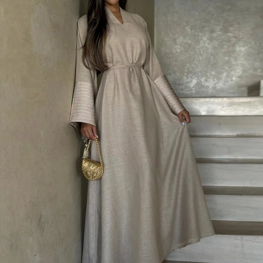 Elegant Thick Embroidered Abaya