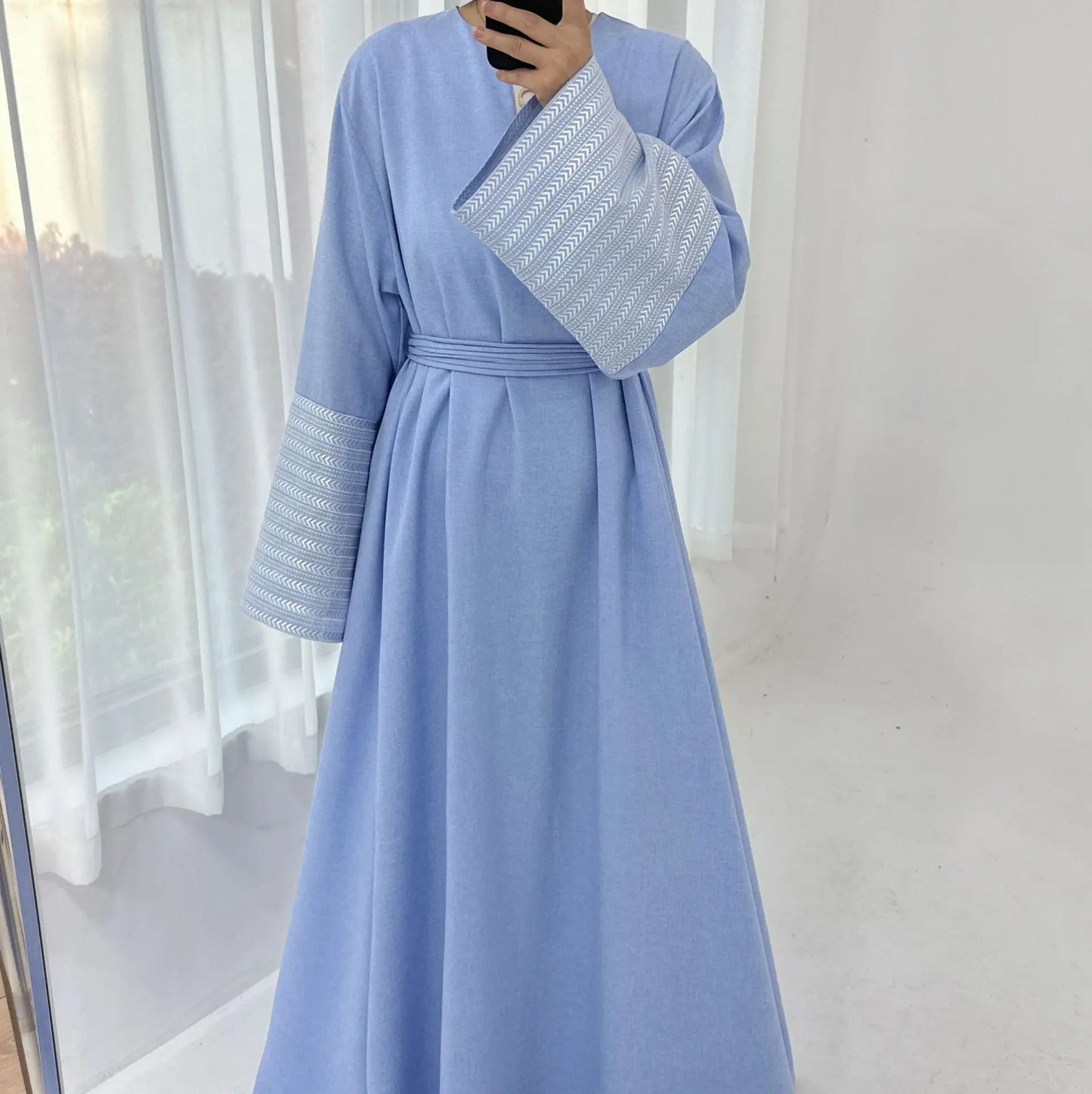 Elegant Thick Embroidered Abaya