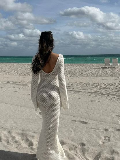 Oceana Hollow Weave Dress