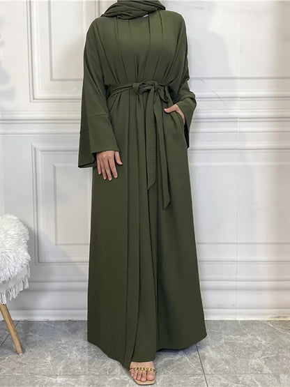 Timeless Simplicity Belted Abaya