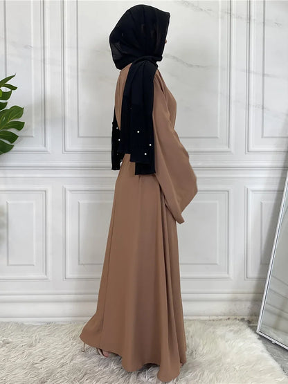 Blush Elegance Belted Maxi Dress