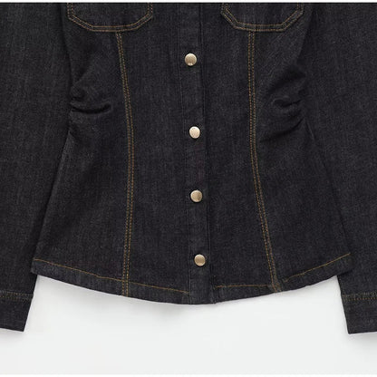 Chic Women's Vintage Denim Set