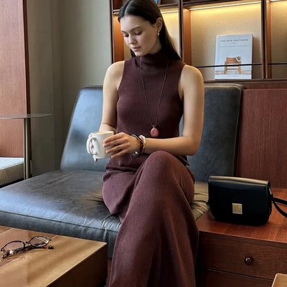 Elegant Knitted Skirt Set