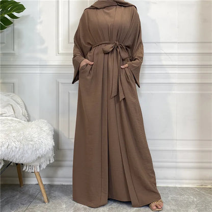 Timeless Simplicity Belted Abaya
