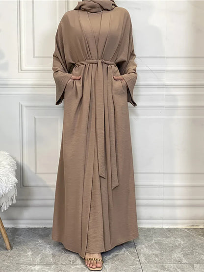 Timeless Simplicity Belted Abaya