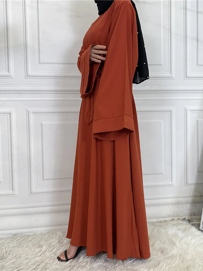 Blush Elegance Belted Maxi Dress