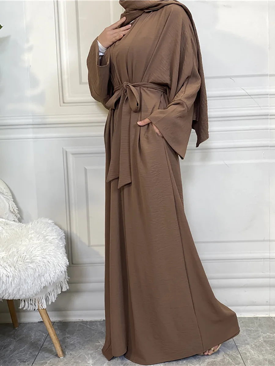 Timeless Simplicity Belted Abaya