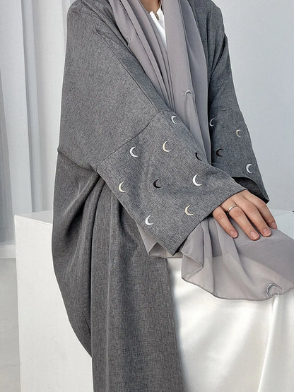 Lunar Glow Embroidered Abaya