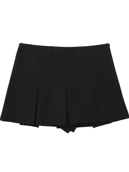 Chic High-Waist Tailored Skorts