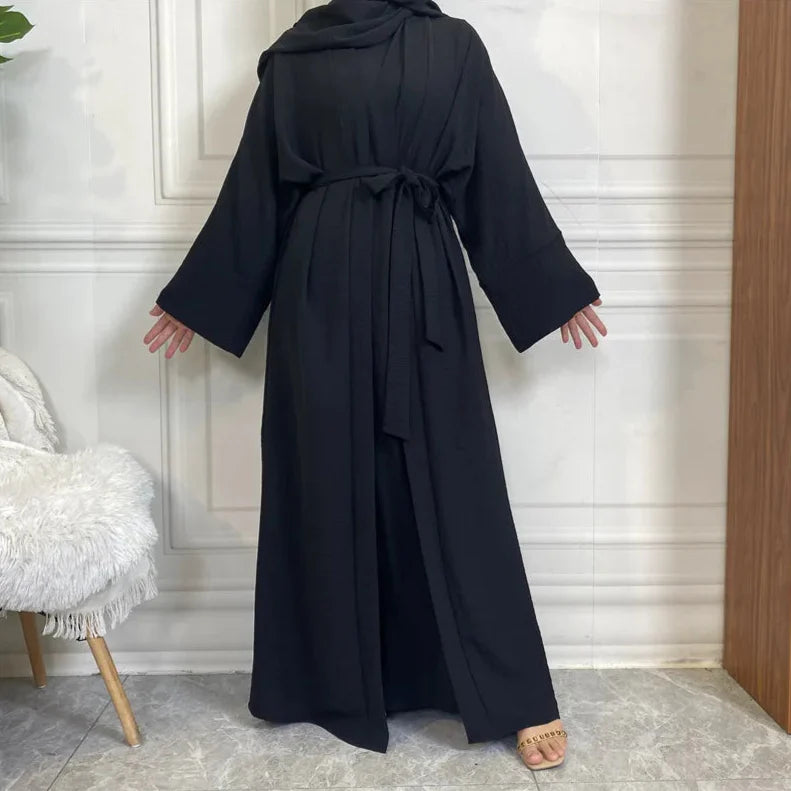Timeless Simplicity Belted Abaya