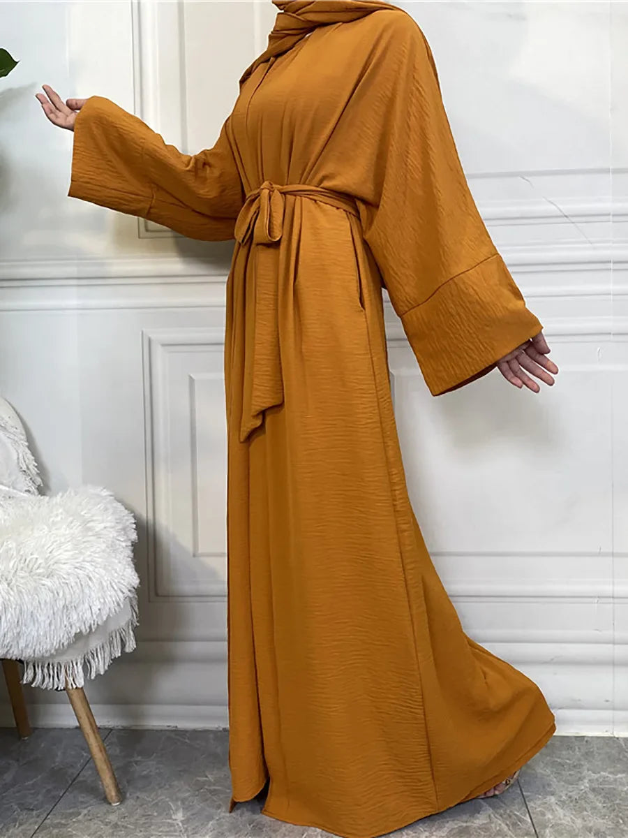 Timeless Simplicity Belted Abaya