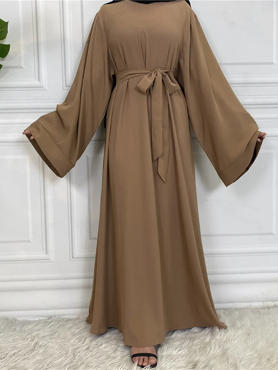 Blush Elegance Belted Maxi Dress