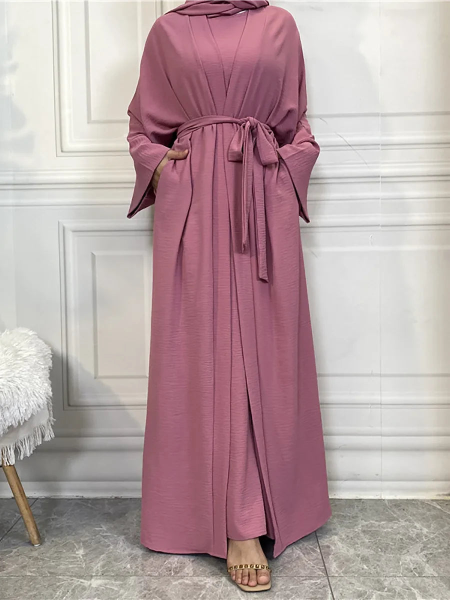 Timeless Simplicity Belted Abaya