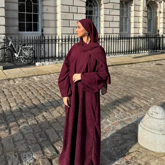 Velour Grace Corduroy Abaya
