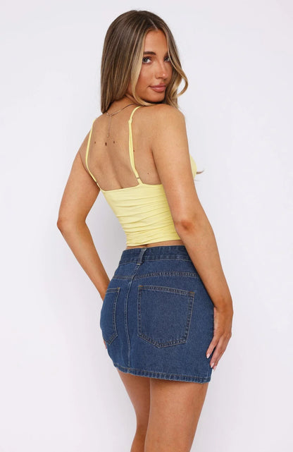 Sleek Ruched Spaghetti Strap Top