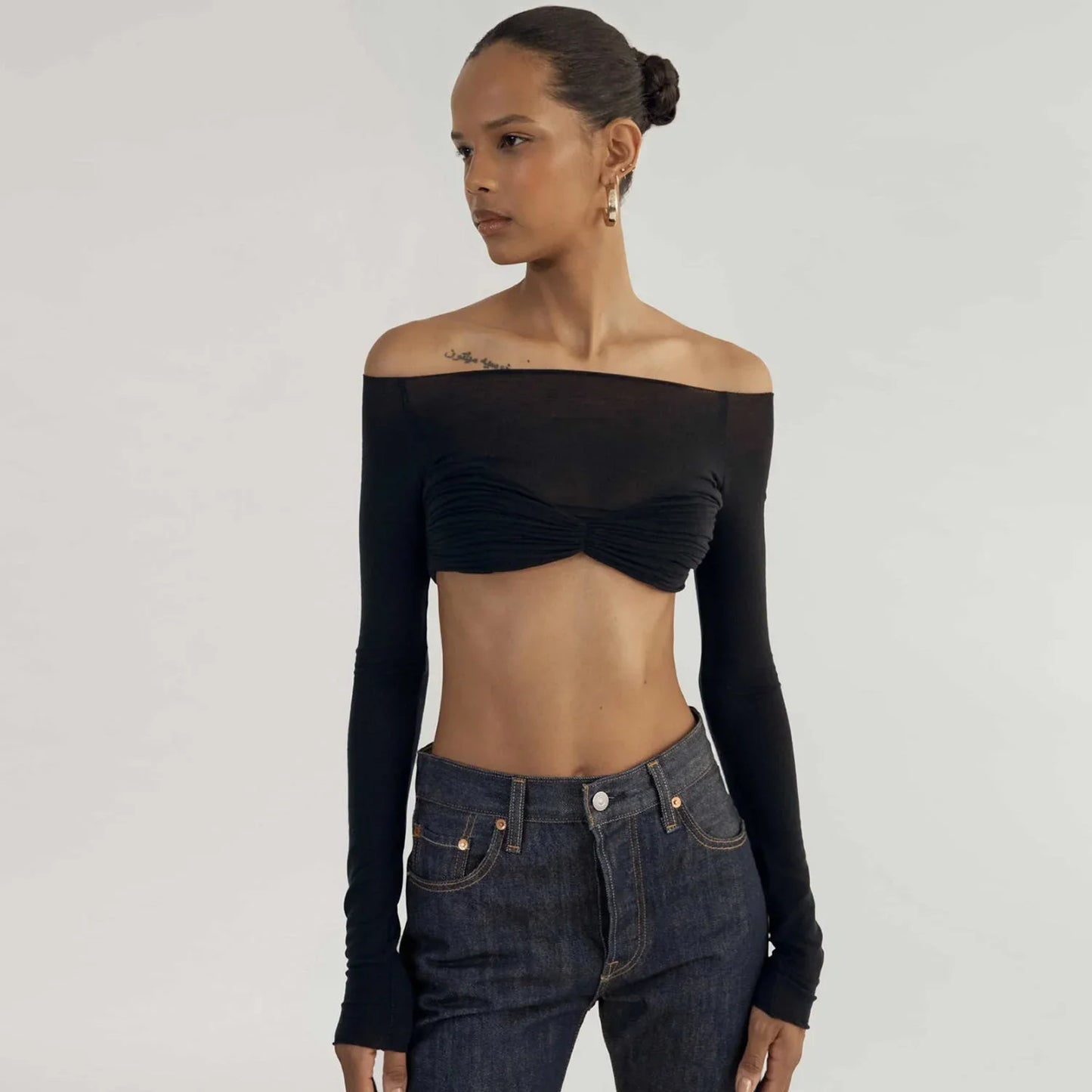 Siren Sheer Strapless Crop