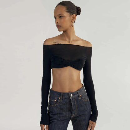 Siren Sheer Strapless Crop