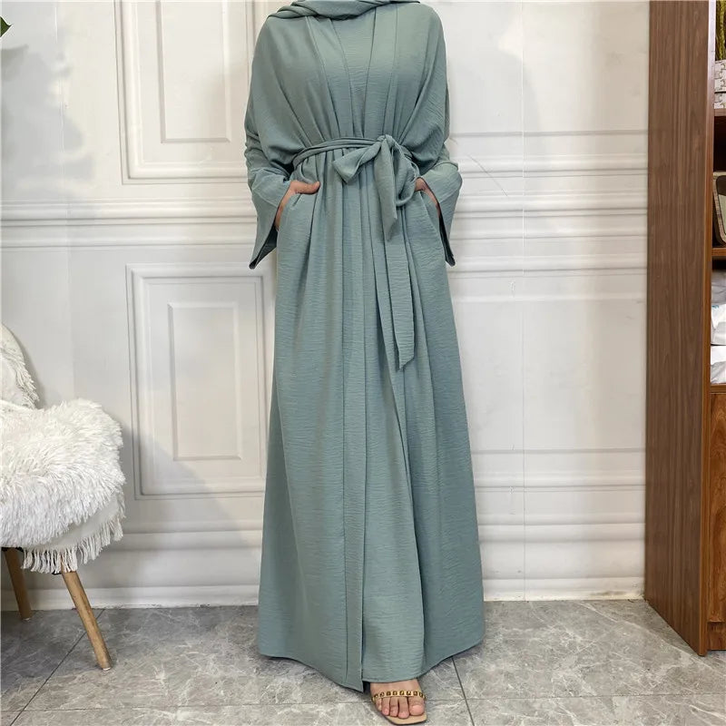 Timeless Simplicity Belted Abaya
