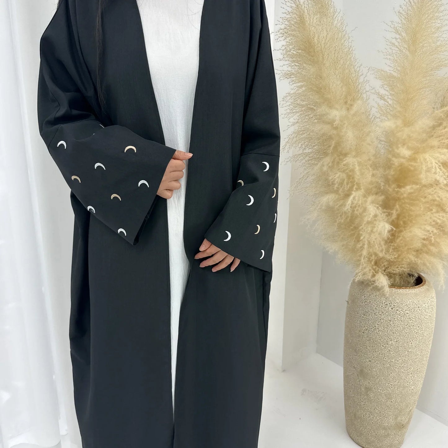 Lunar Glow Embroidered Abaya