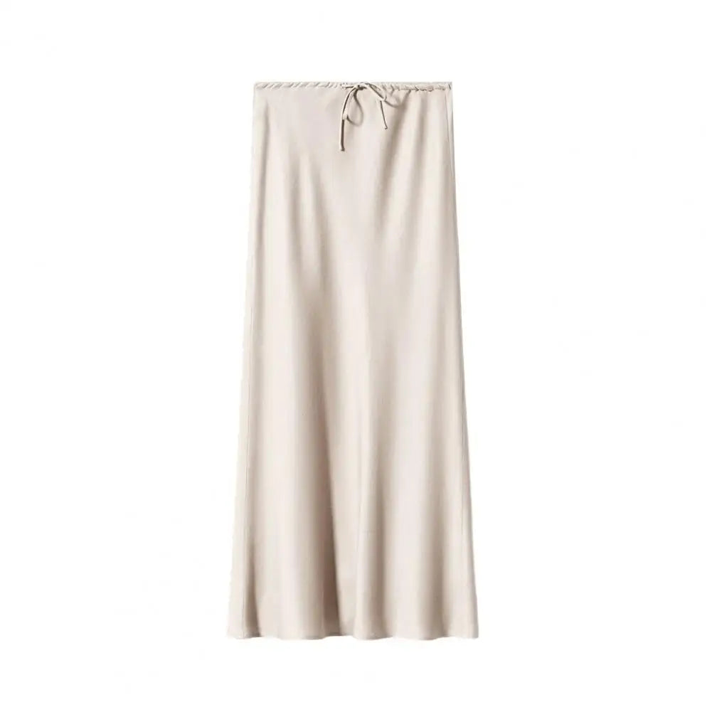 Regal Satin High-Waist Maxi Skirt