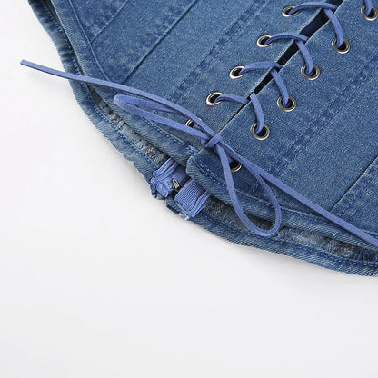 So Dramatic Denim Corset