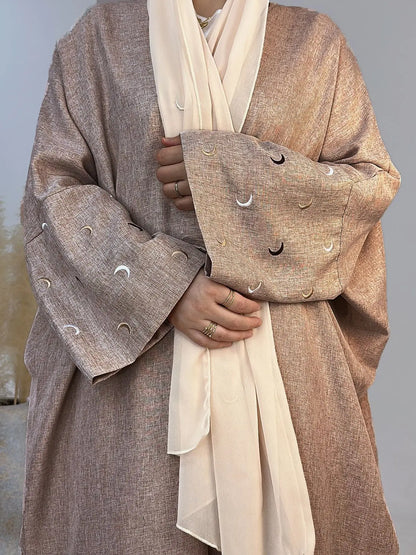 Lunar Glow Embroidered Abaya