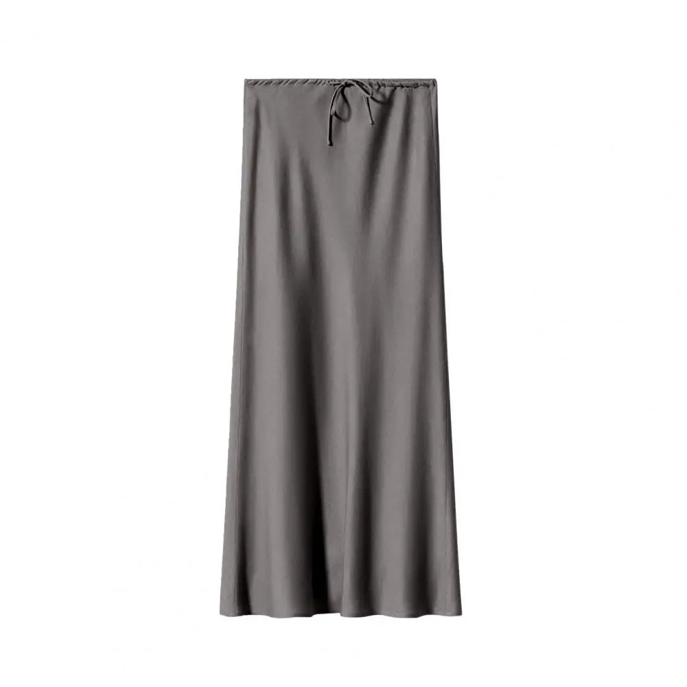 Regal Satin High-Waist Maxi Skirt