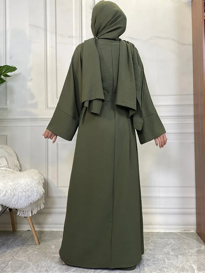 Timeless Simplicity Belted Abaya