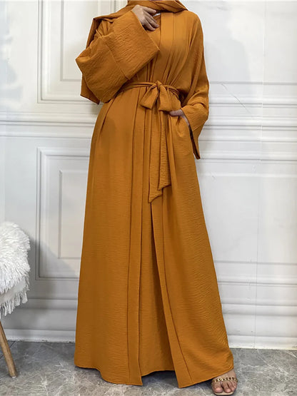 Timeless Simplicity Belted Abaya