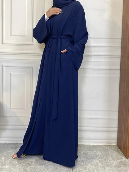 Timeless Simplicity Belted Abaya