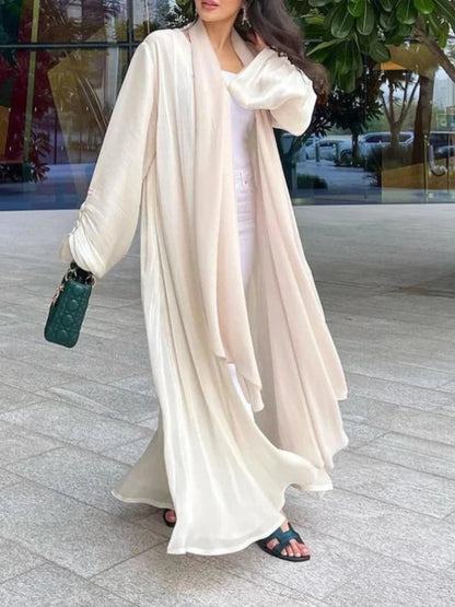 Opulent Silk Eid Abaya – Graceful Ramadan Caftan Gown