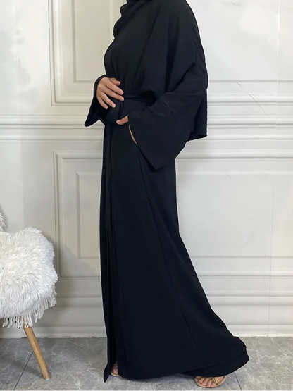 Timeless Simplicity Belted Abaya