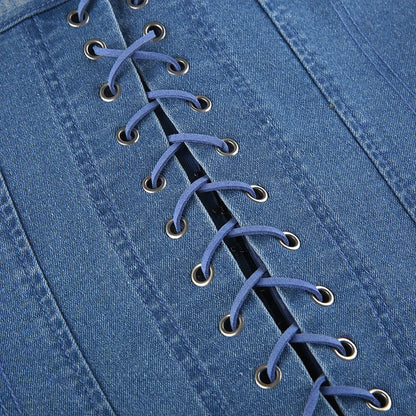 So Dramatic Denim Corset