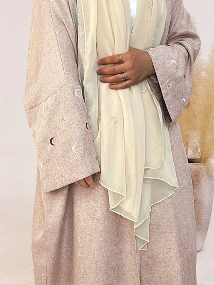 Lunar Glow Embroidered Abaya