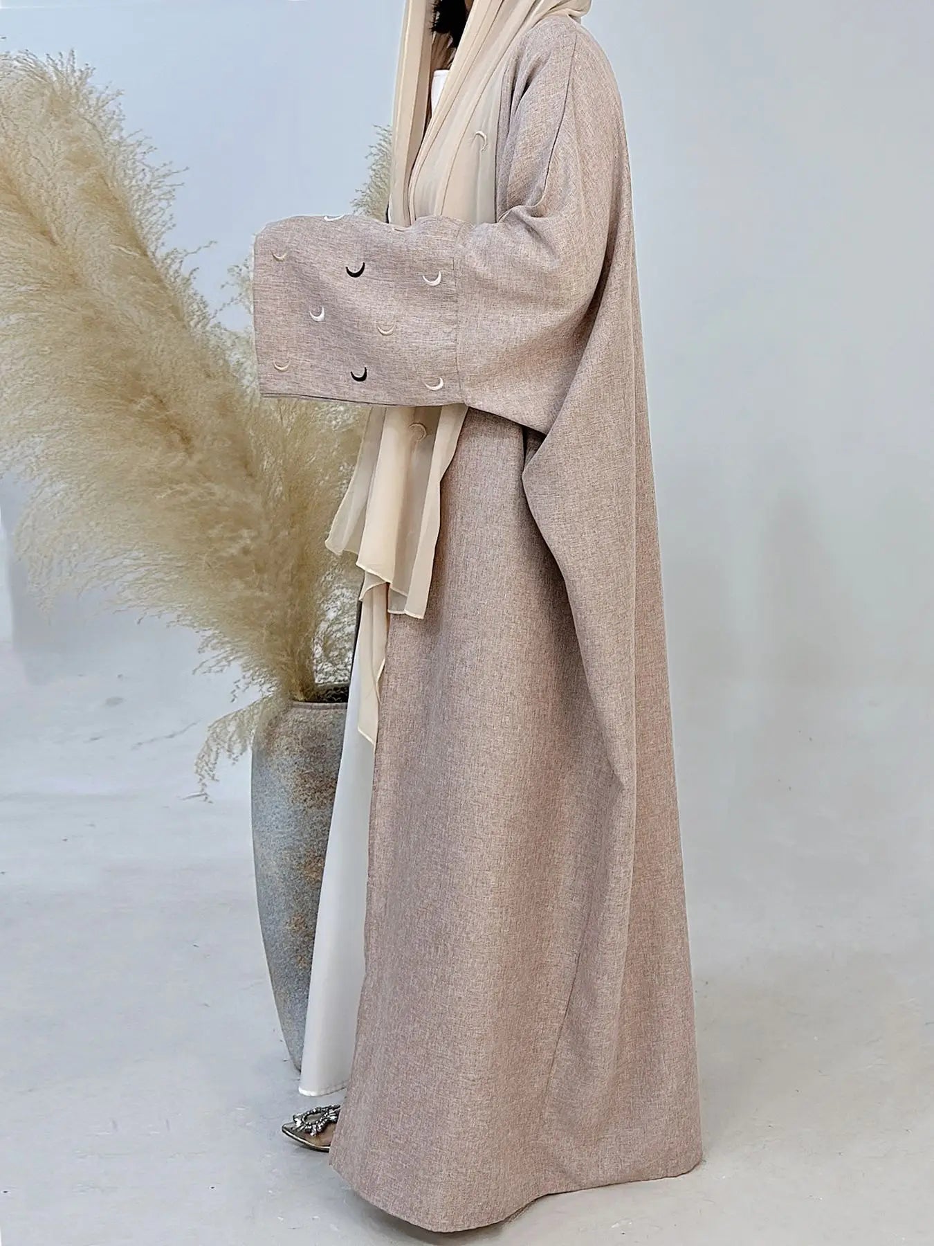 Lunar Glow Embroidered Abaya