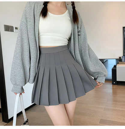 Regent Gray Pleated Mini Skirt