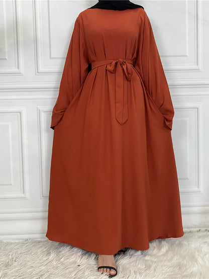 Blush Elegance Belted Maxi Dress