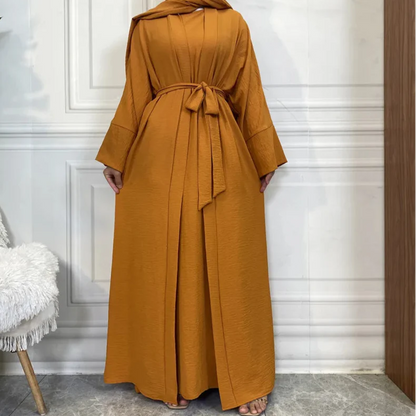 Timeless Simplicity Belted Abaya
