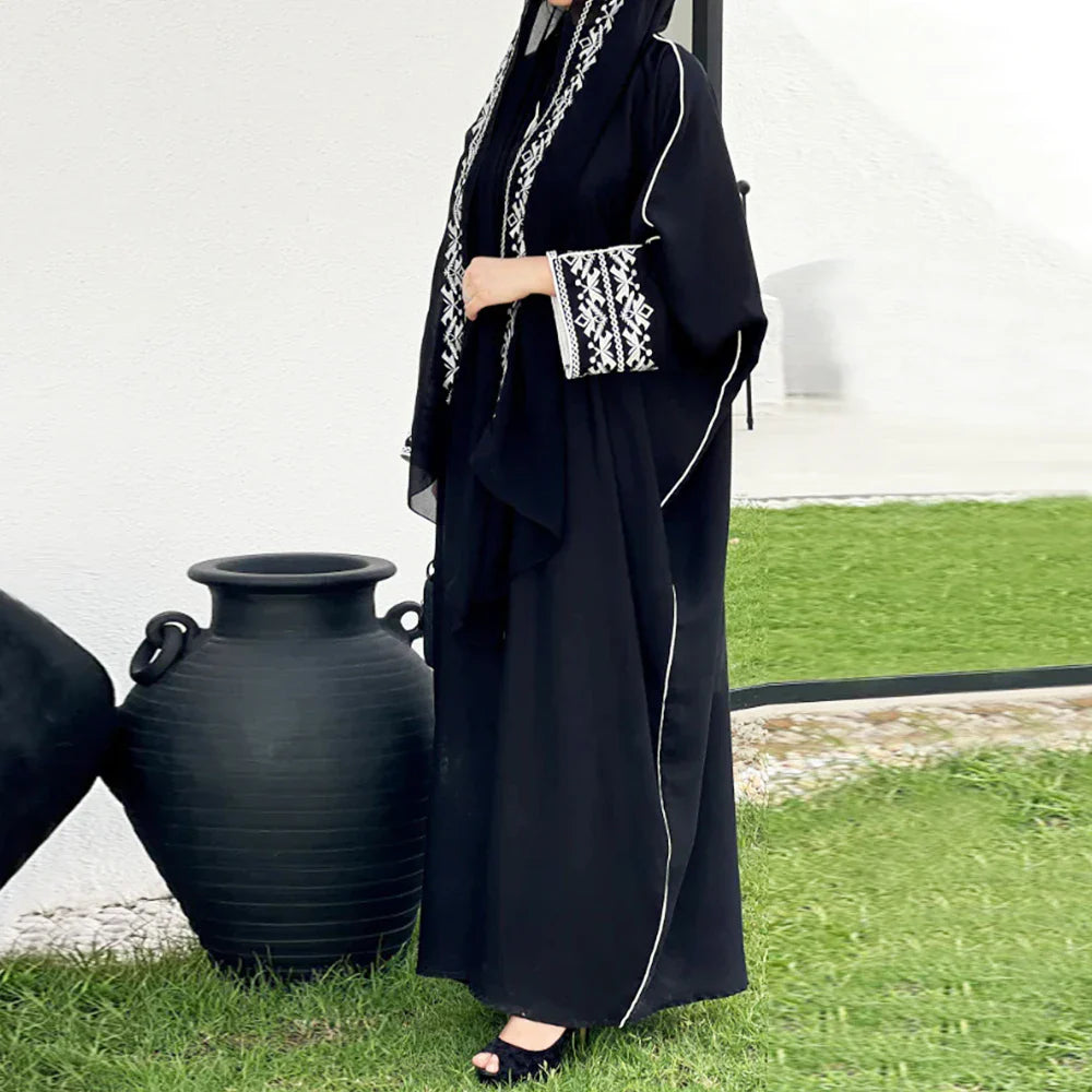 Elegance Veil Embroidered Abaya