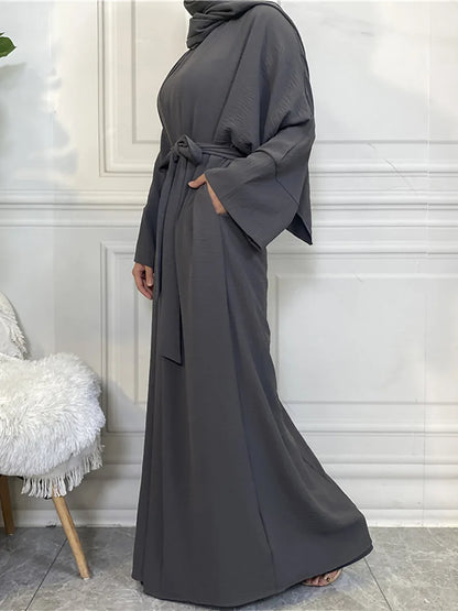 Timeless Simplicity Belted Abaya