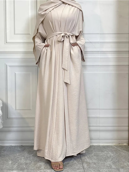 Timeless Simplicity Belted Abaya
