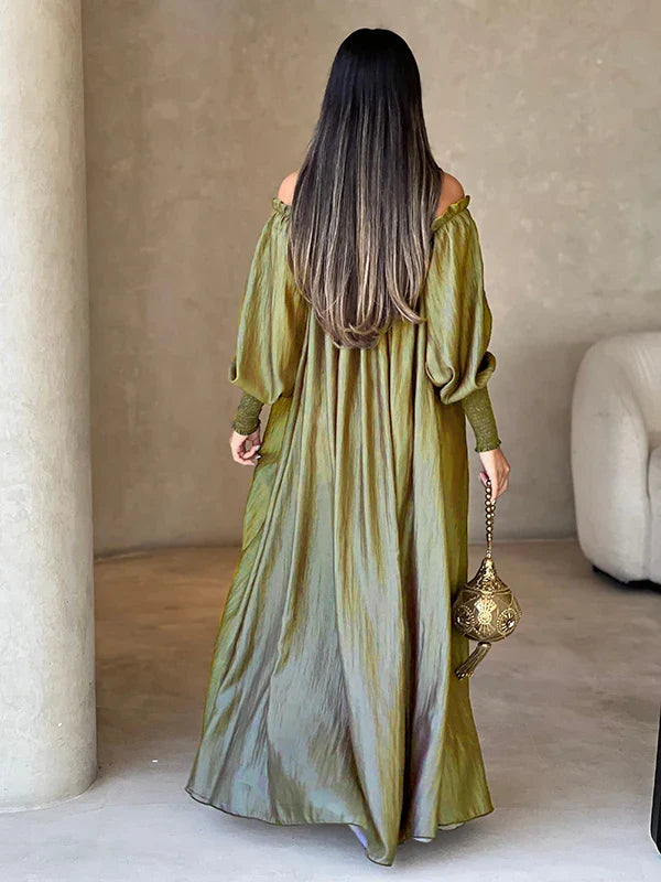 Elegance Veil Off-Shoulder Abaya